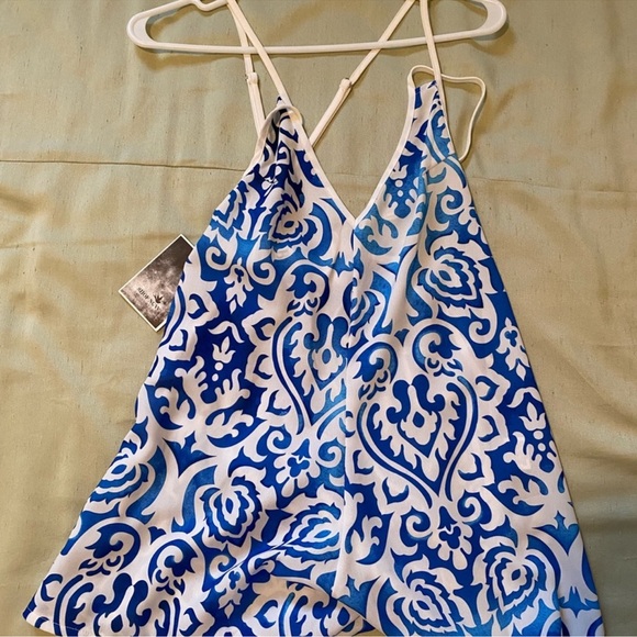SABO SKIRT romper, greek inspired print, paisley print (NWT) - Picture 3 of 4